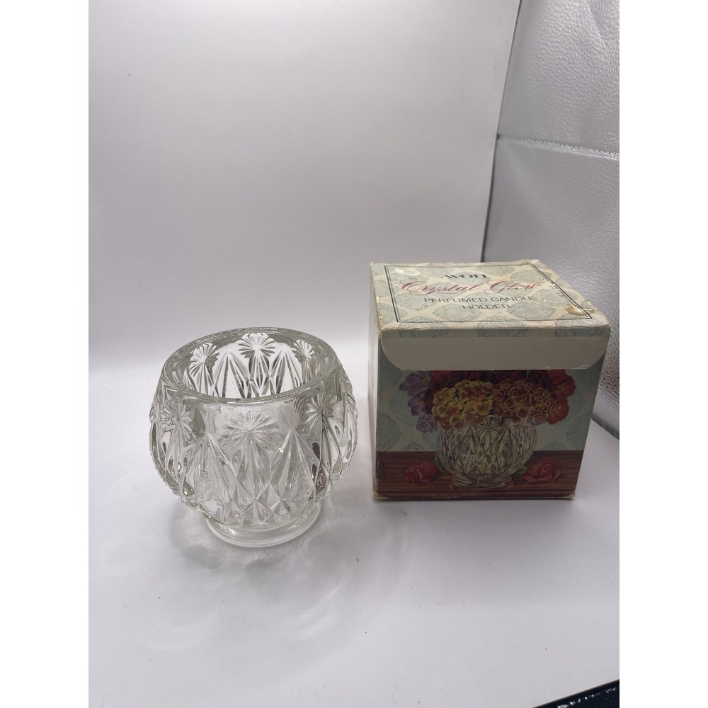 Avon Vintage Crystal Glow‎ Perfumed Candle Holder